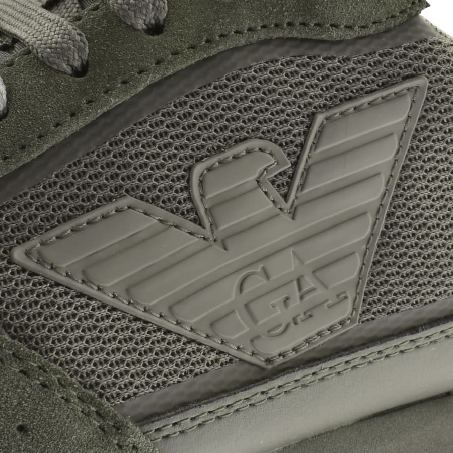 Emporio Armani Logo Trainers Green